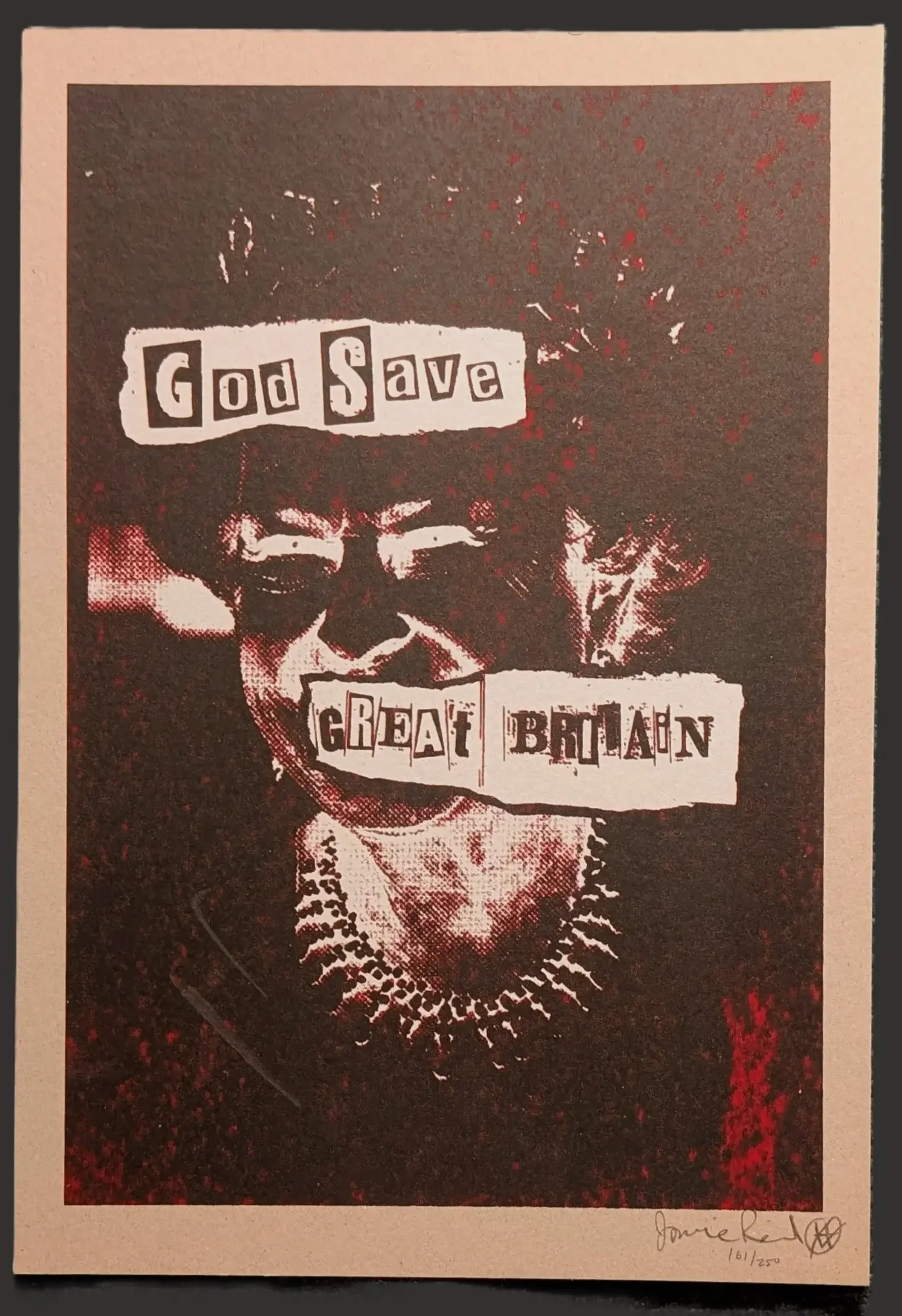 Jamie Reid: God Save The Queen, Hand- Signed & Rarest Number 1/300